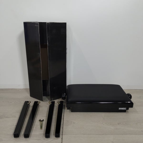 (B-Stock) Innox PB 40BK pianobank gloss zwart, zwart leer