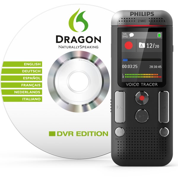 Philips DVT2700 Voice Tracer handheld audiorecorder en omzetter