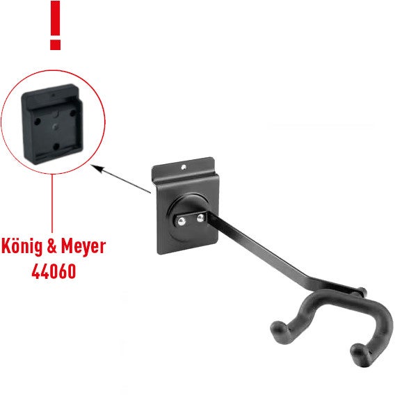 Konig & Meyer 44180 Spacewall muurbeugel zwart (rechts)