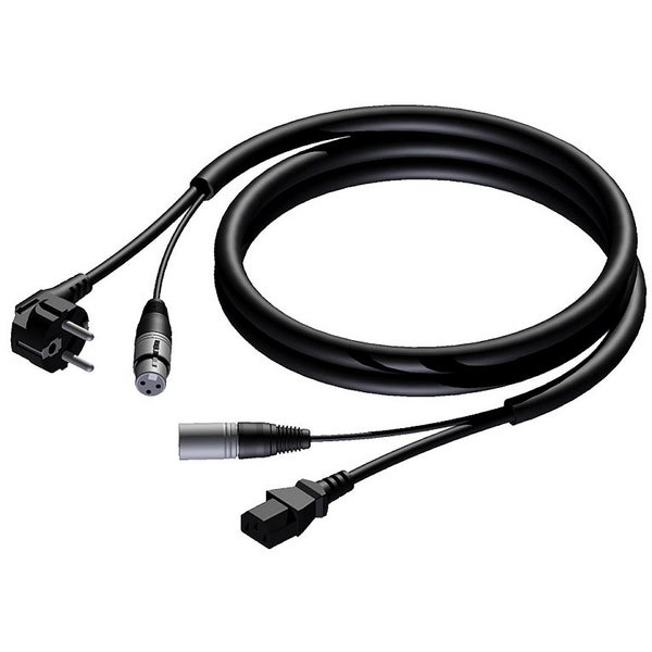 Procab CAB400 Basic schuko & XLR female - euro & XLR male 5 m