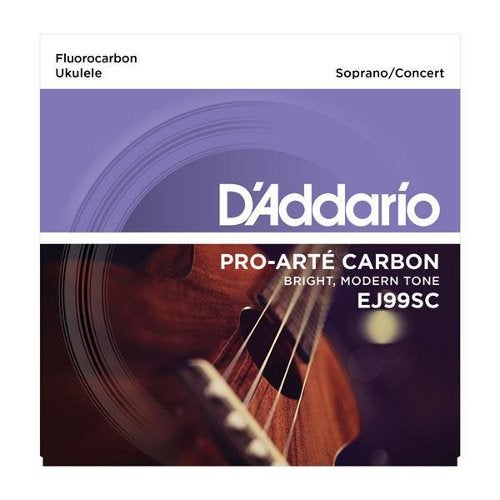 D'Addario EJ99SC Pro Arte Carbon strängar sopran concert ukulele