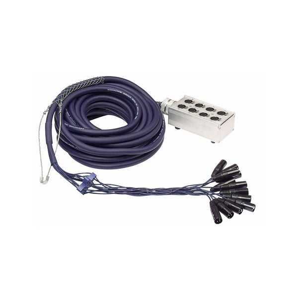 DAP XLR multikabel 8-weg 15 meter zilver