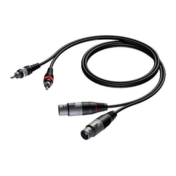 Procab CAB705 Basic 2x XLR female - 2x RCA male 1.50 meter