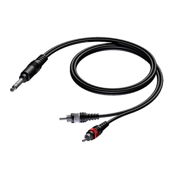 Procab CAB719 Basic jack male stereo - 2x RCA male 1.50 meter