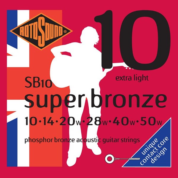 Rotosound SB10 Super Bronze akoestische gitaarsnaren .010-.050w