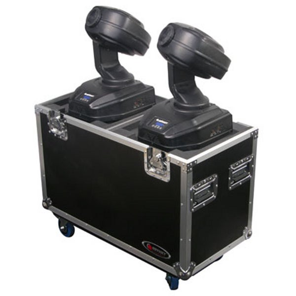 Odyssey FZMH250SX2W flightzone dual light case voor moving heads