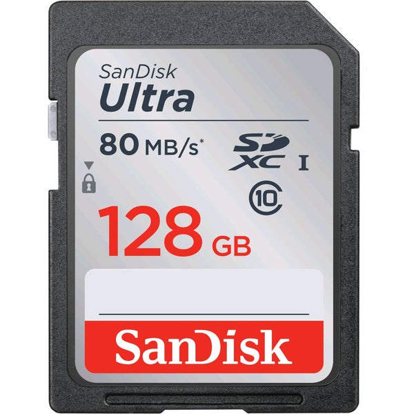 SanDisk Ultra 128GB SDXC UHS-I 80MB/s geheugenkaart