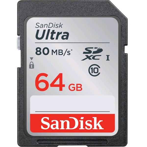 SanDisk Ultra 64GB SDXC UHS-I 80MB/s geheugenkaart