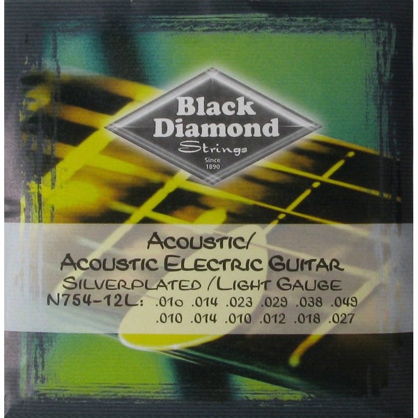 Black Diamond Strings N754-12L Silverplated snarenset 12-snarig
