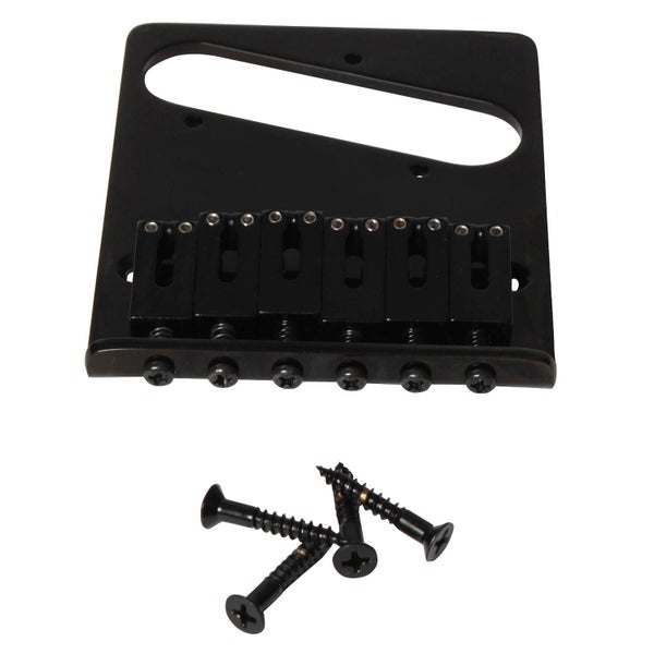 Gotoh GTC202 gitaarbrug voor Telecaster met zes zadels zwart