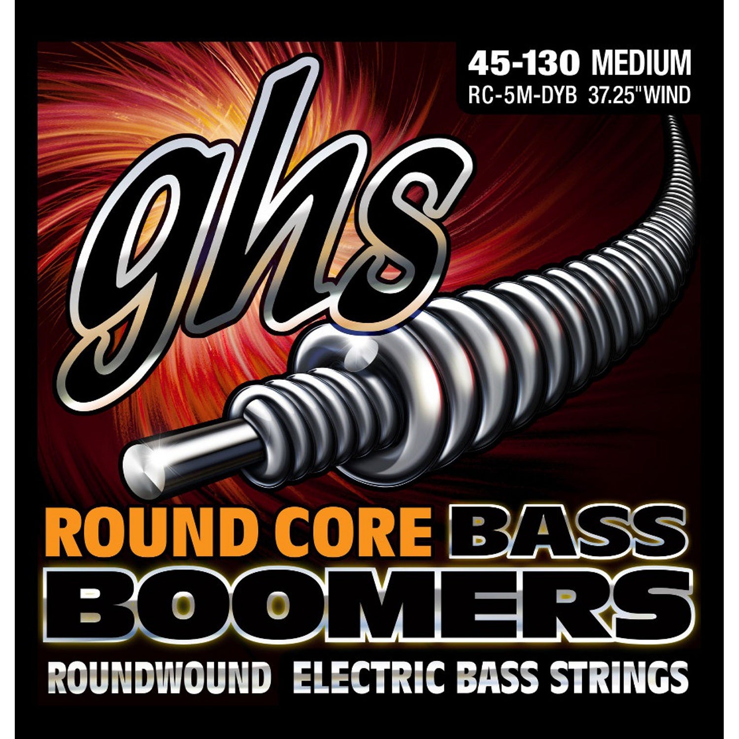 GHS RC-5M-DYB Round Core Bass Boomers 5-string Medium strängset