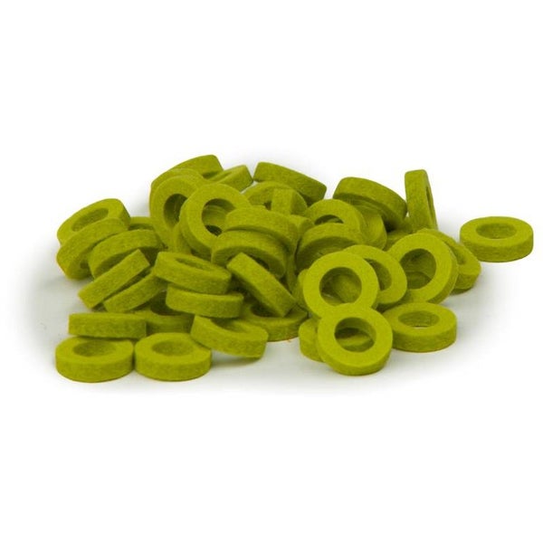 Bulldog Music Gear Natural Felt Rings Lime
