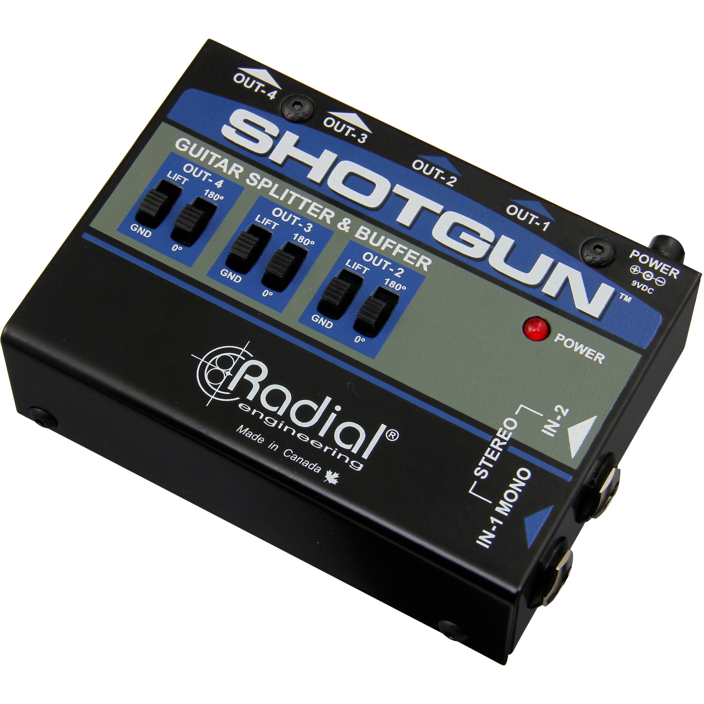 Radial Shotgun signaalsplitter & buffer