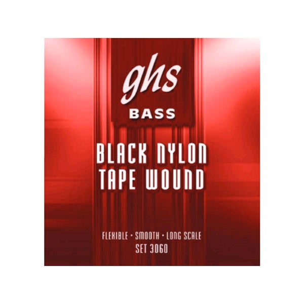 GHS 3060 Black Nylon Tapewound medium snarenset elektrische bas