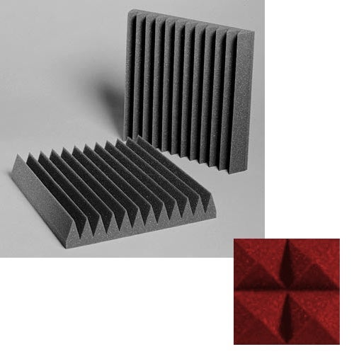 Auralex Studiofoam Wedgies BUR Burgundy 12x12x2 absorber rood (per stuk)