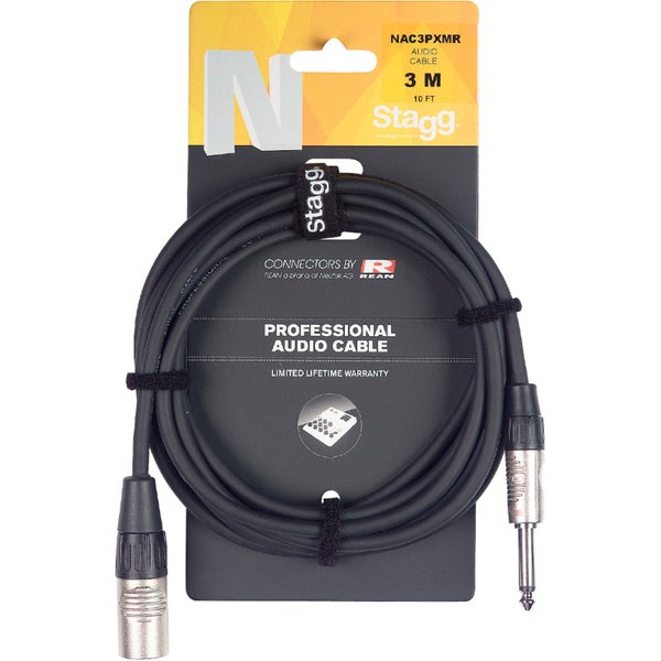 Stagg NAC3PXMR XLR male - mono jack 6.3 mm male 3 meter