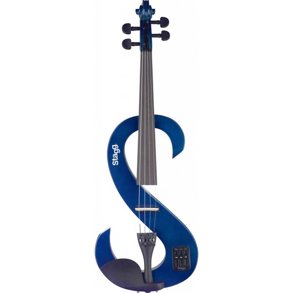 Stagg EVN 4/4 TB elektrische viool trans blauw met softcase