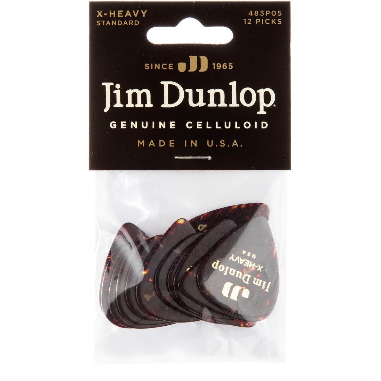Dunlop Celluloid Classic Extra Heavy plektrum (12x)