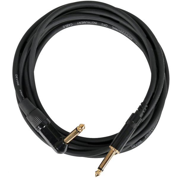 Devine GIT6/B jack 2p - jack 2p haaks gitaarkabel 6 meter