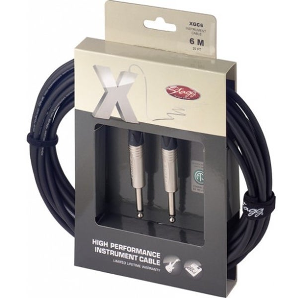 Stagg XGC6 6.35 mm jack - 6.35 mm jack instrumentkabel 6m