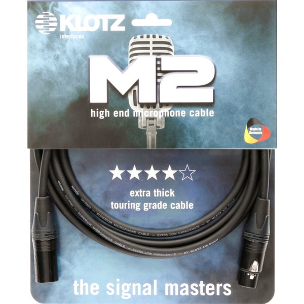 Klotz M2FM1-1500 M2 touring-grade microfoonkabel met Neutrik XLR 15m
