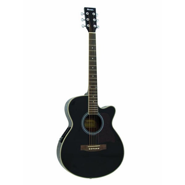 Dimavery JK-303 EQ semi-akoestische gitaar zwart