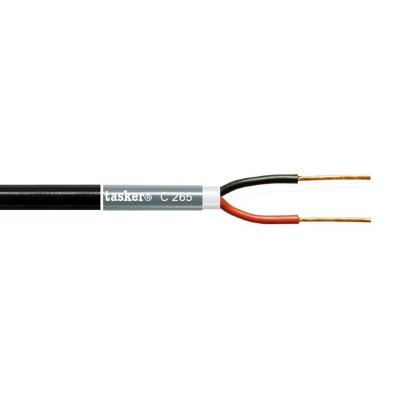 Tasker C265 speakerkabel zwart per meter - 2x 1.0 mm2