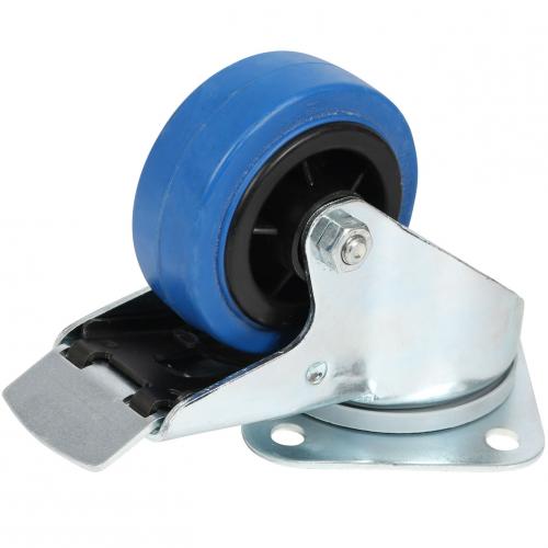 TENTE 3477 PIR 080 P62 swivel castor with brake, 80 mm, blue