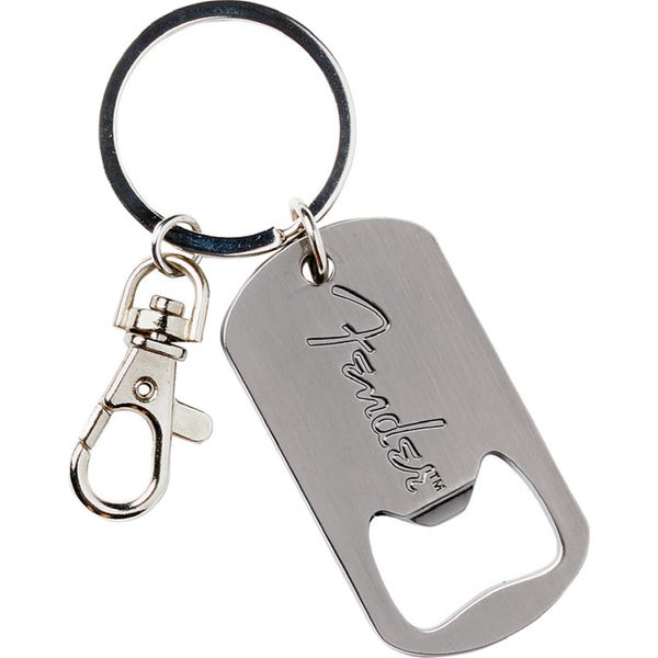 Fender dogtag sleutelhanger met flesopener
