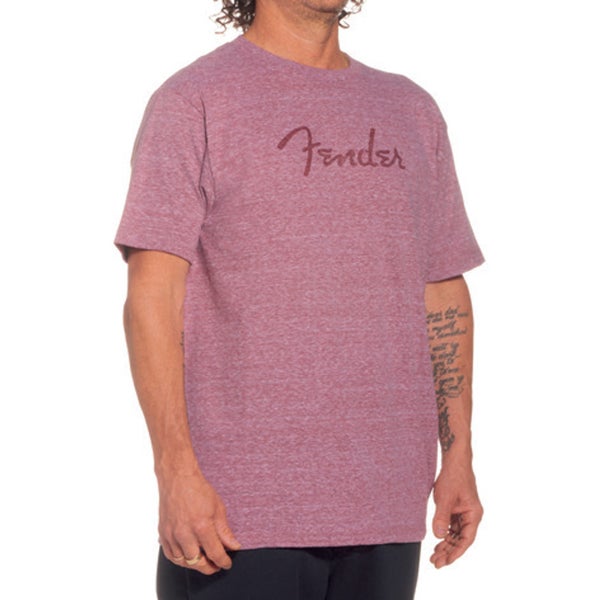 Fender Spaghetti Logo T-shirt Wine Red maat XXL