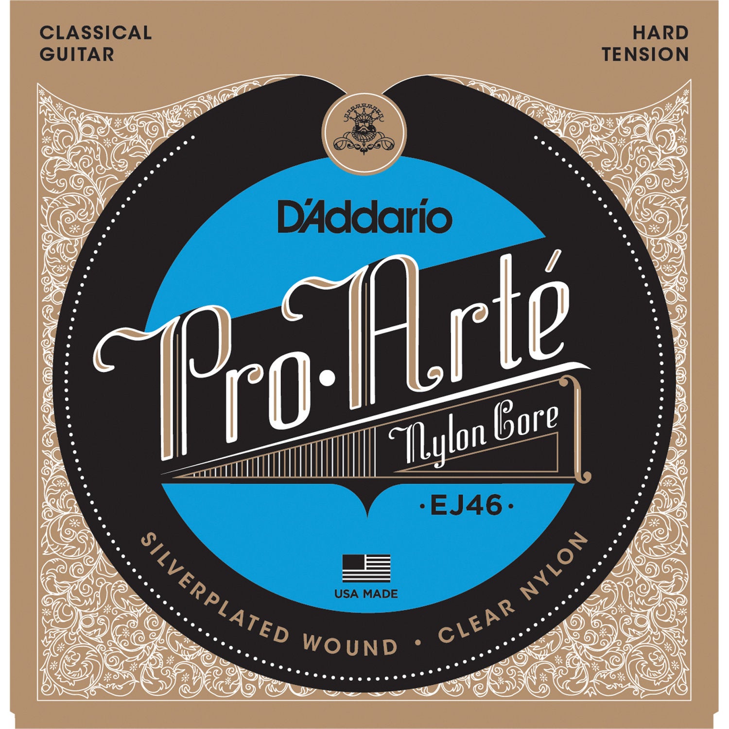 D'Addario EJ46 Pro-Arte nylonsträngset till klassisk gitarr
