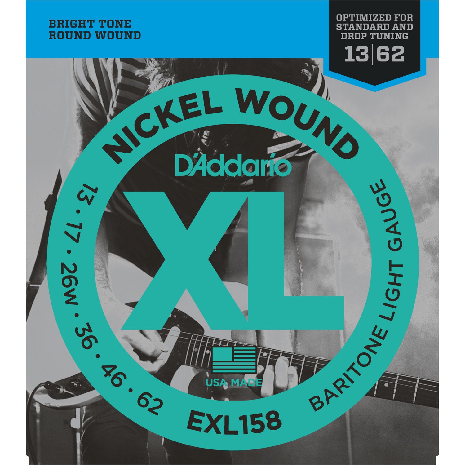 D'Addario EXL158 strängset till elbas