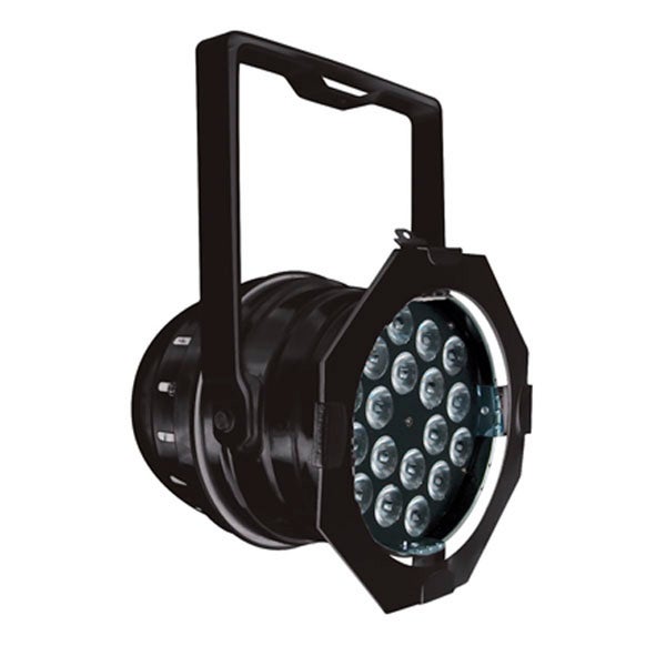 Showtec LED Par 64 kort zwart 18x Tri-LED