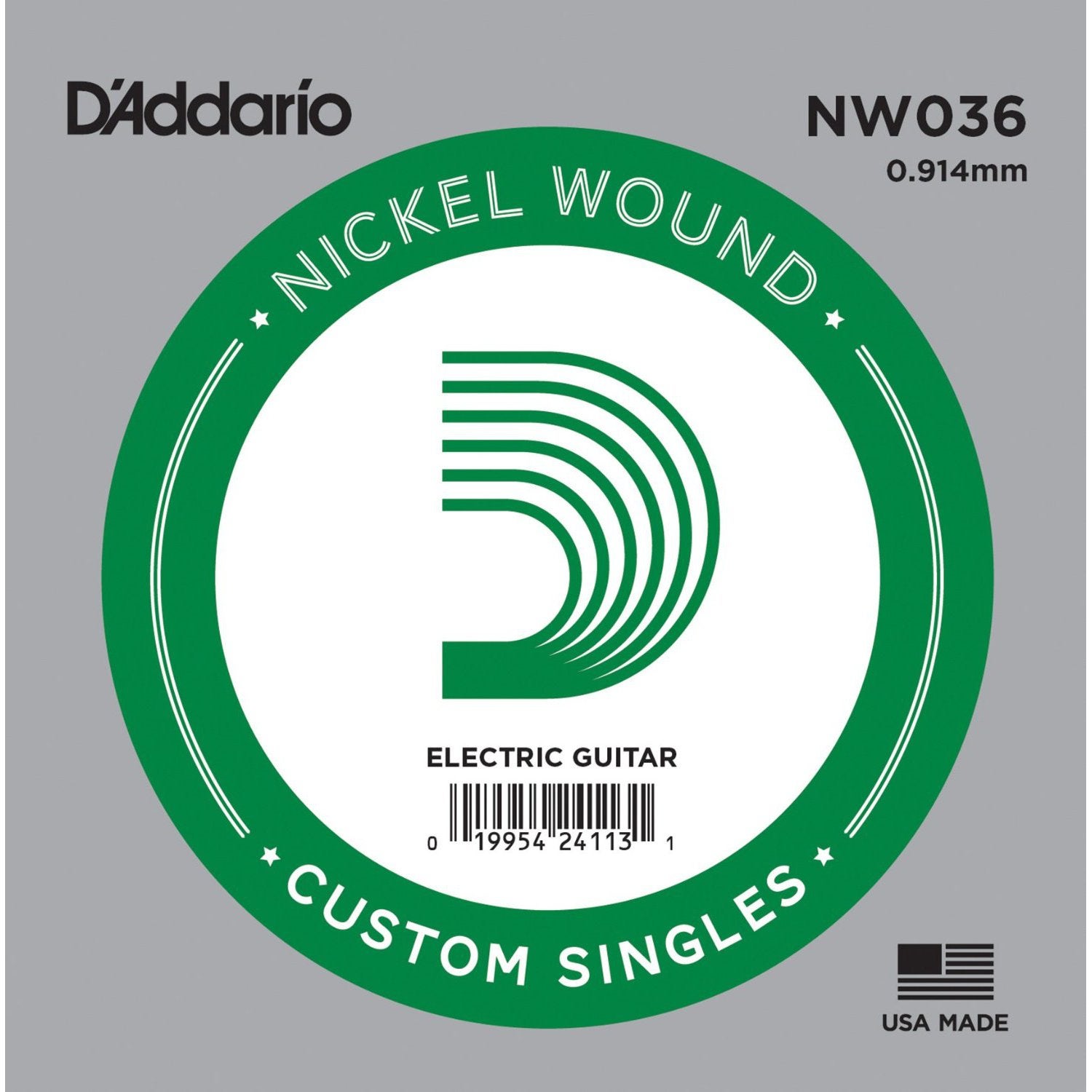 D'Addario NW036 lös sträng till el- och akustisk gitarr