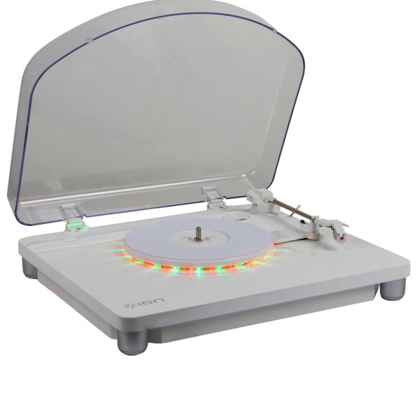 ION Photon LP USB-platenspeler wit, met lichtshow