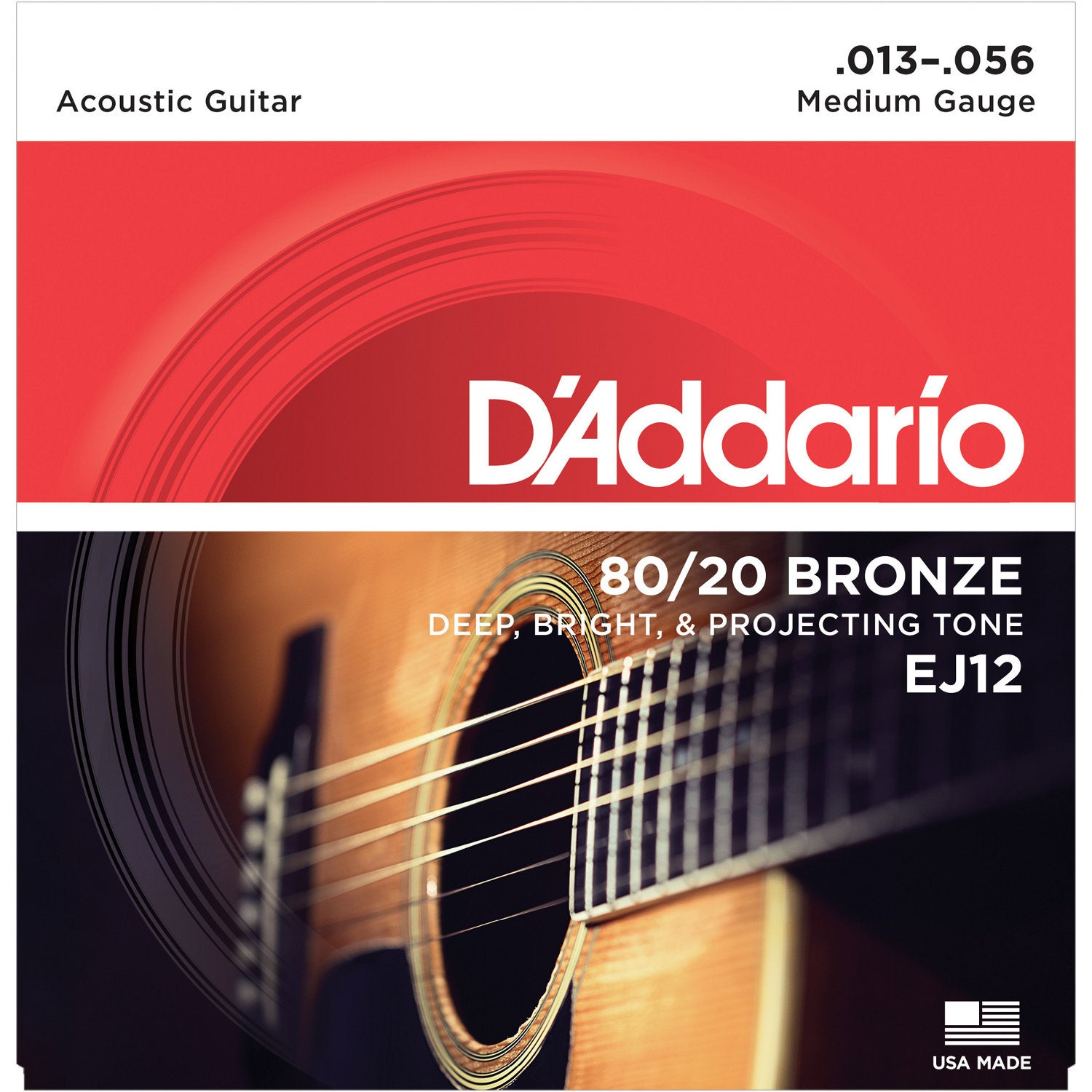 D'Addario EJ12 strängset till akustisk westerngitarr