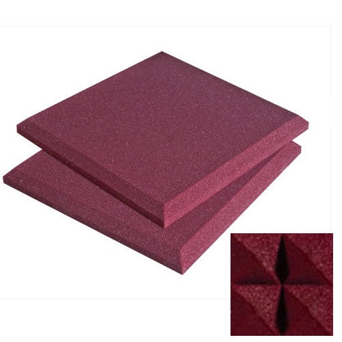Auralex Studiofoam SonoFlat BUR Burgundy 12x12 absorber rood (per stuk)