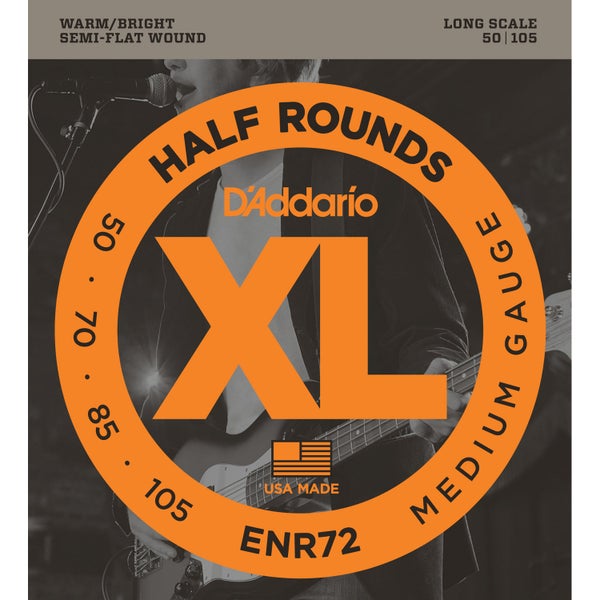 D'Addario ENR72 half rounds snarenset voor elektrische basgitaar