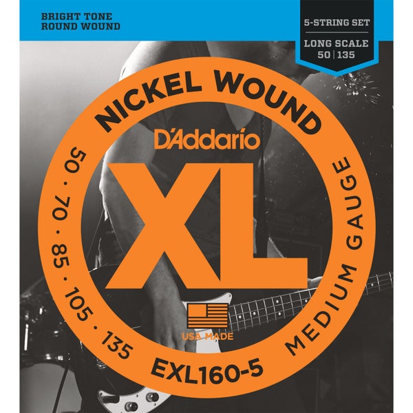 Daddario EXL160-5 snarenset voor 5-snarige elektrische basgitaar