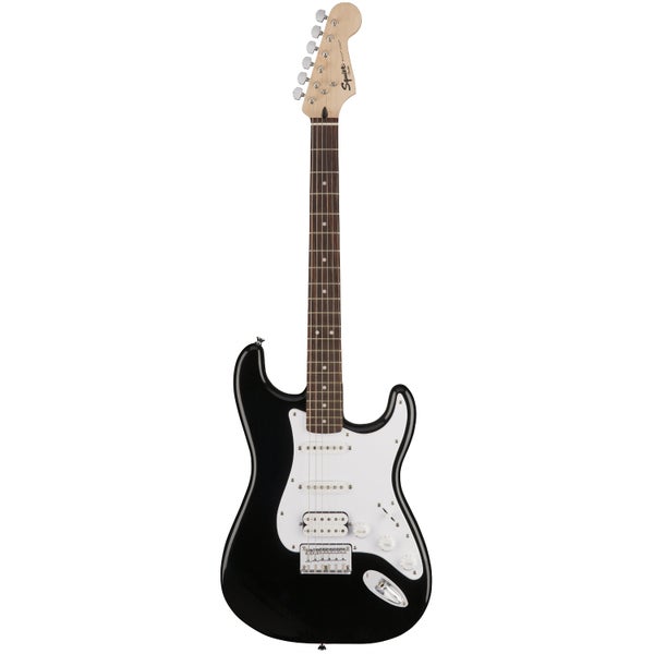 Squier Bullet Strat HT HSS Black met vaste brug