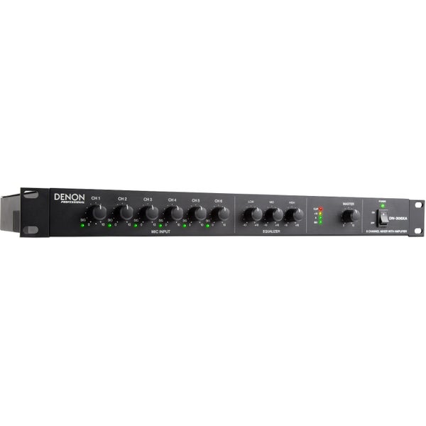 Denon Professional DN-306XA zeskanaals mixer met 120W versterker
