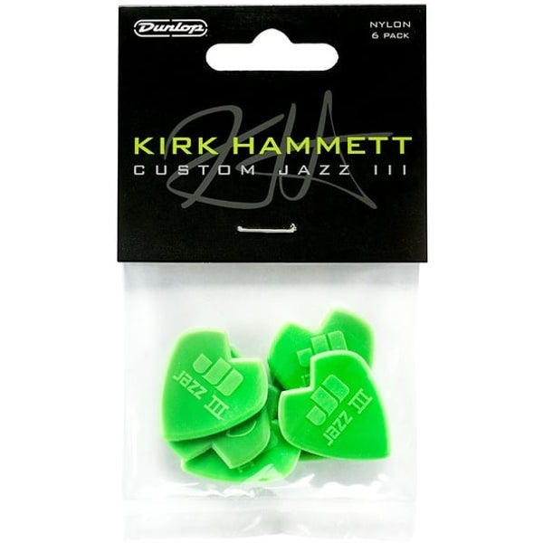 Dunlop Kirk Hammett Custom Jazz III 6-pack plektrumset