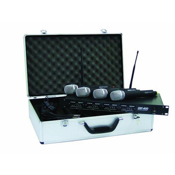 Omnitronic UHF-400 viervoudig handheld microfoonsysteem