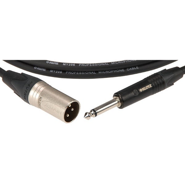 Klotz M1MP1N0200 Neutrik XLR/M rechte jack signaalkabel 2 meter