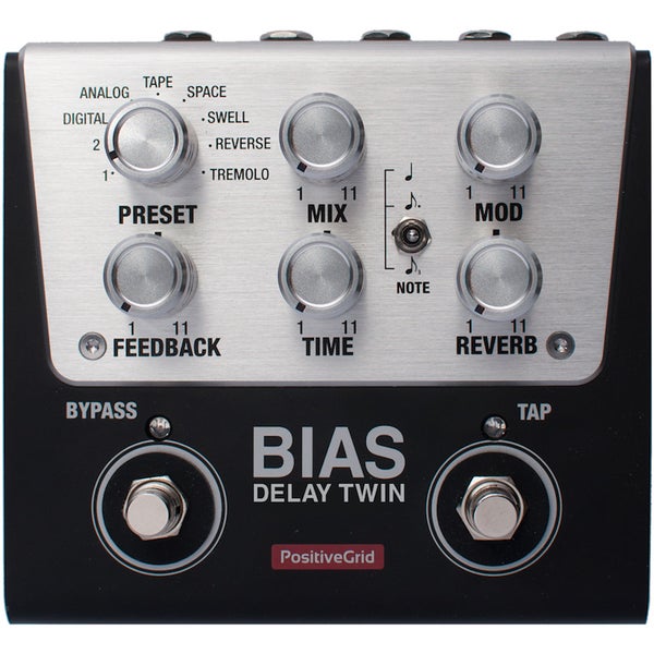 Positive Grid BIAS Delay Twin effectpedaal