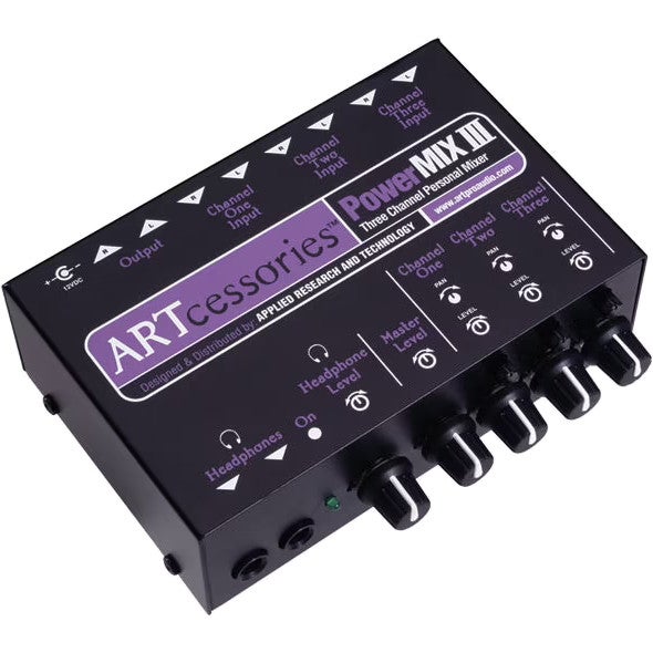 ART PowerMix III 3-kanaals stereo mixer