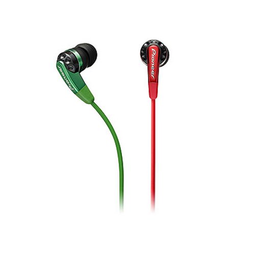 Pioneer multimedia SE-CL721-N in-ear oordopjes (rood-groen)