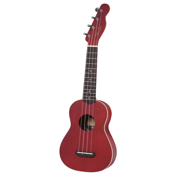 Fender California Coast Venice sopraan ukelele cherry