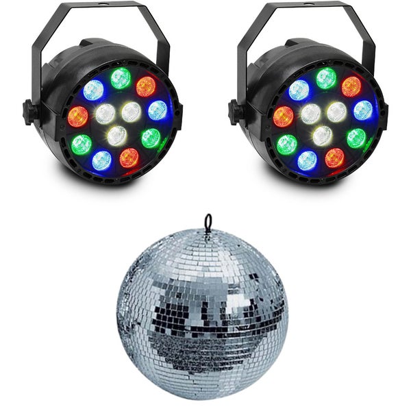 iDance partyset RGBW parren met spiegelbol