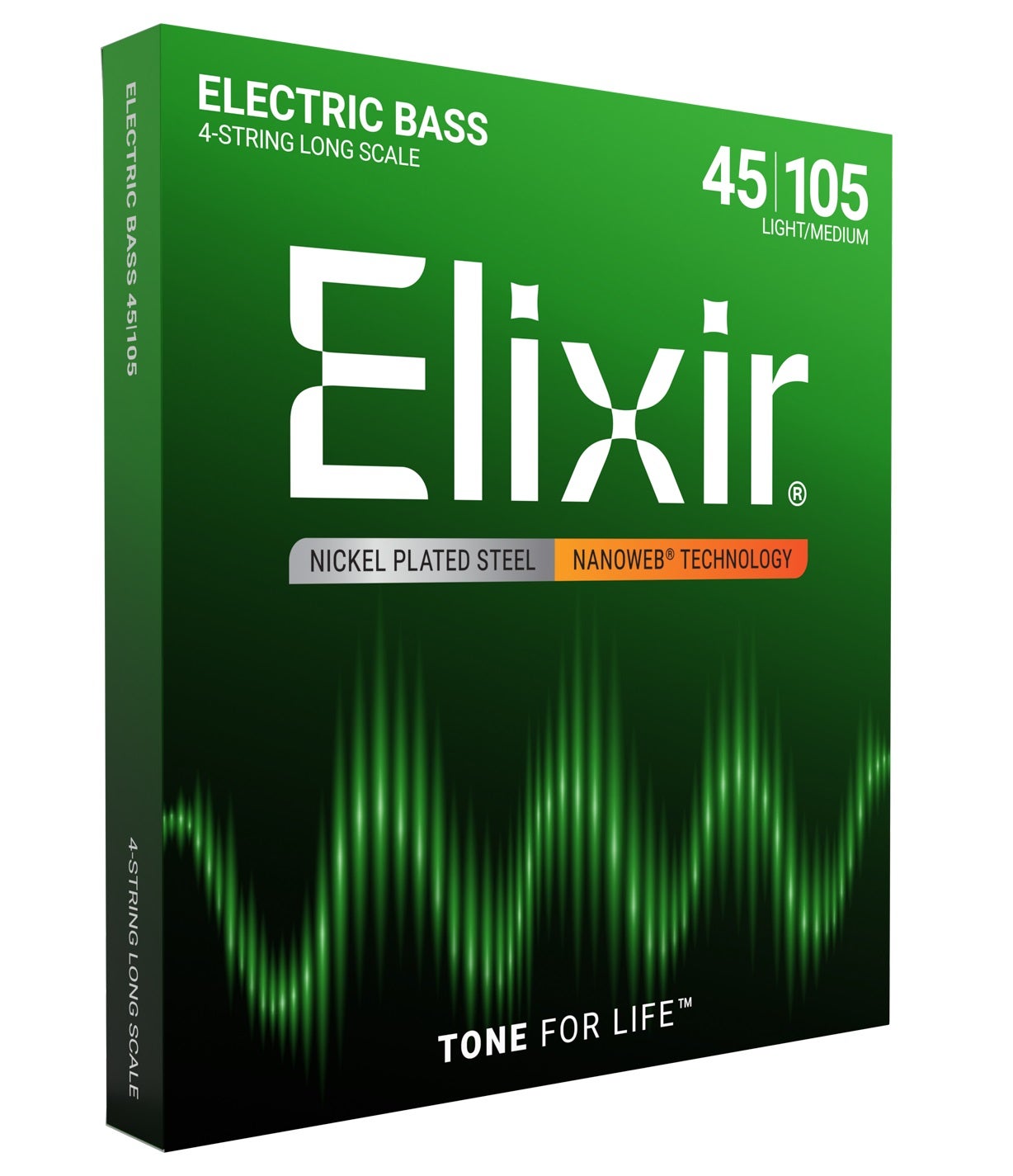 Elixir 14077 Electric Bass NPS Nanoweb Light-Medium 45-105 Strängset för elbas